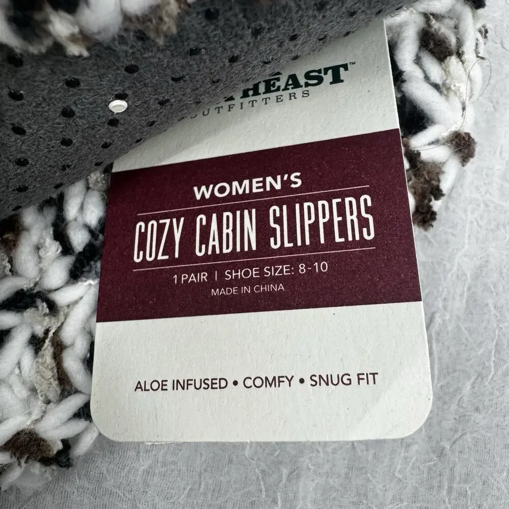 Northeast Outfitters Cozy Cabin Women's Chunky Space Dye Slippers L/XL Brown